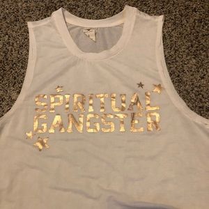 Spiritual gangster workout tank.